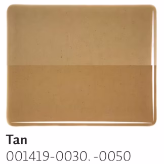 Bullseye 1419-30 3mm COE 90 cserbarna áttetsző fusing üveg