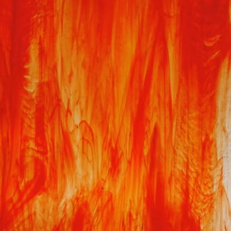 W 17 LL piros és narancs transzparens katedrál üveg