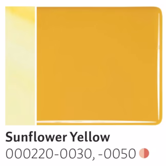 Bullseye 0220-30 2mm COE 90 napsárga opál fusing üveg