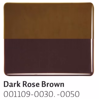 Bullseye 1109-30 3mm COE 90 sötétbarna áttetsző fusing üveg