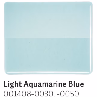 Bullseye 1408-30 3mm COE 90 halványkék áttetsző fusing üveg