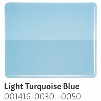 Bullseye 1416-30 3mm COE 90 türkizkék transzparens fusing üveg