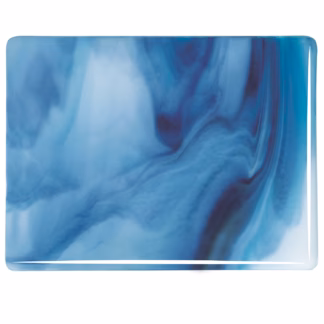 Bullseye 3086-30 3mm COE 90 opál éjkék-türkiz fusing üveg