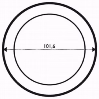 Fazettázott kör átm. 10,16 cm