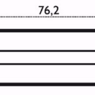 Fazettázott téglalap 2,54*7,62 cm