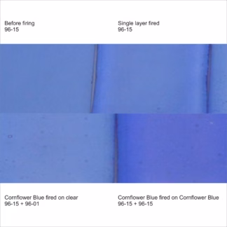 W 96-15 COE96 világos halványkék transzp. fusing üveg