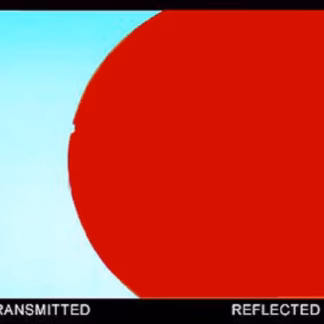 Dichroic COE90 BTCCDR átlátszó-cián/vörös üveg CBS