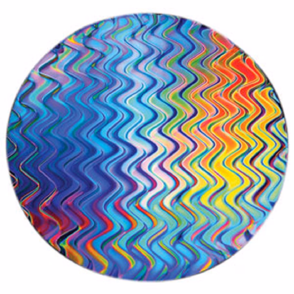 Dichroic COE96 STCTWMIX átlátszó-színes hullámmintás üveg CBS